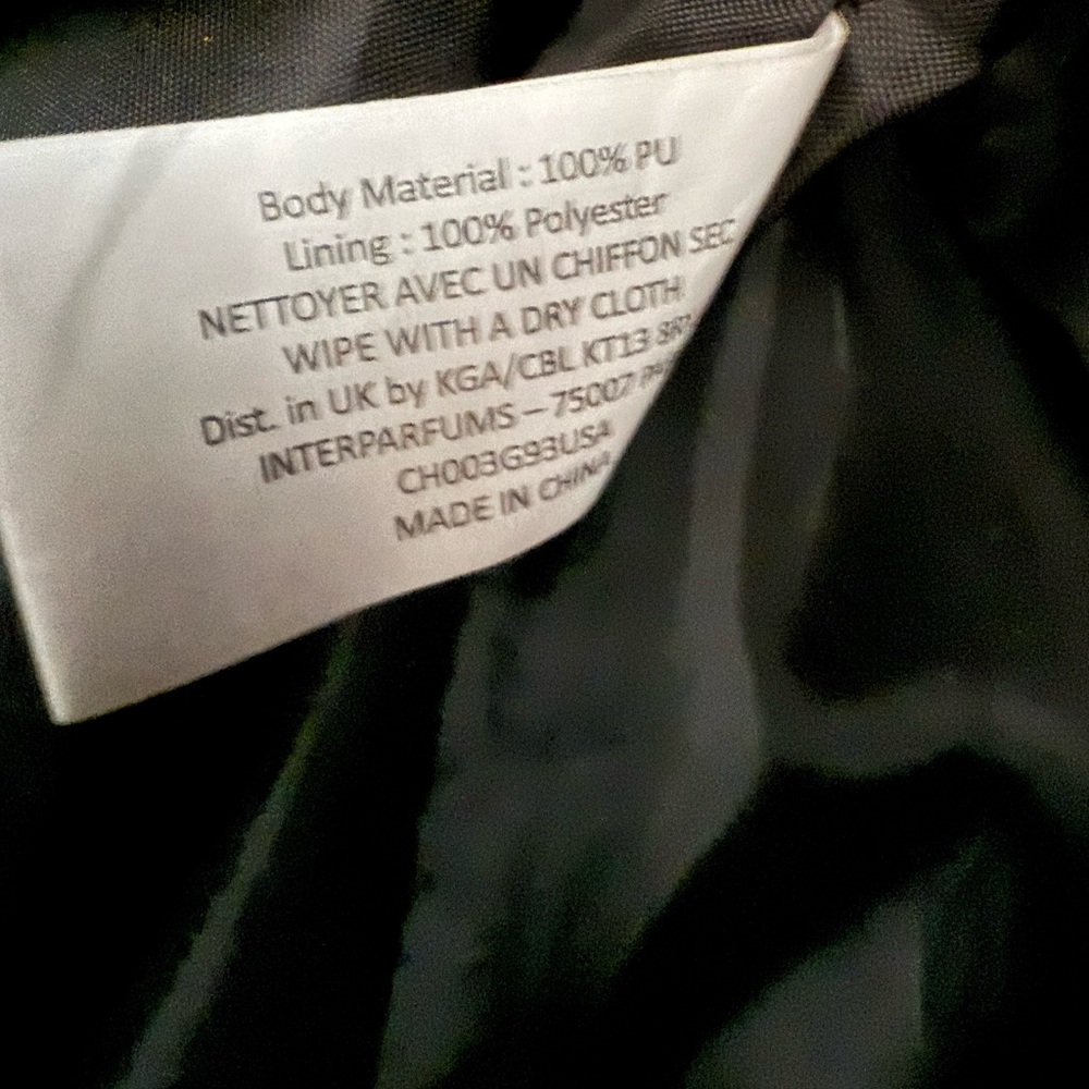 Jimmy Choo Parfums Black Shiny Glossy Patent Glitter Trimmed Tote Bag - Picture 12 of 12